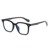 (6 PACK) Wholesale Sunglasses New Arrival Fashion Square Unique Wood Grain Rivet 2025 - BulkSunglassesWholesale.com - Black Frame Clear Lens